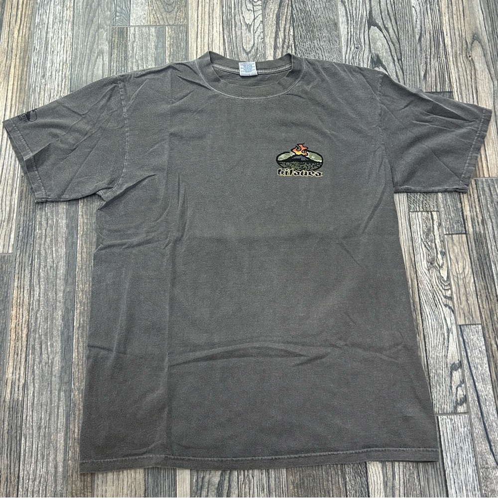 🔥 Vintage KILAUEA Volcano  Hawaiian Crazy Shirts Crater-Dyed Graphic Tee Sz Lg